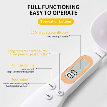 Digital Spoon Measuring Food.