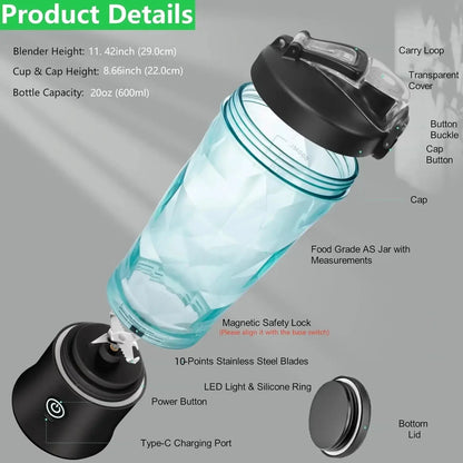 Portable Juicer Cup 600ML